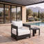 Chaise de patio en aluminium Cedeno