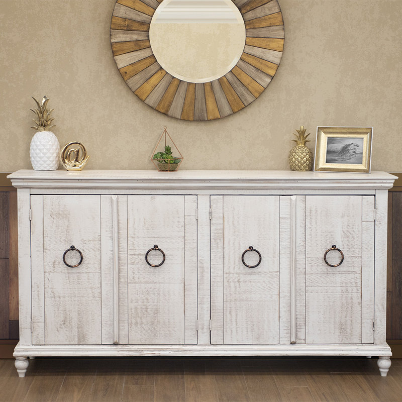 Aboubakry 73.5'' Solid Wood Sideboard, Ivory