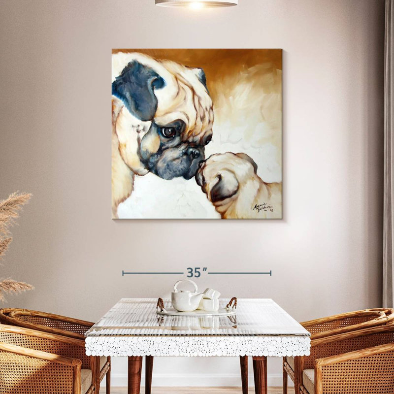 Crowle Pug's Love, 39" H x 39" W