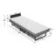 Lit pliant en métal avec 4 roulettes et matelas en mousse, lit simple, matelas simple avec solution compacte, pour la maison, installation rapide