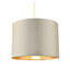 Light Shimmer Drum Lamp Shade With Inner Champagne Gold Lining By