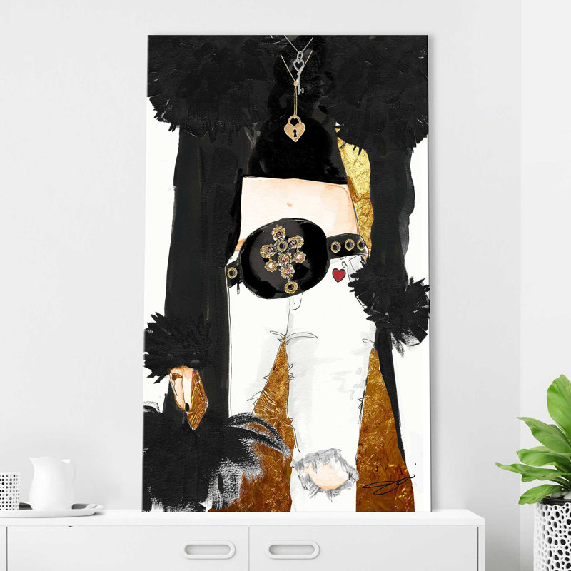 Bienheureux (vertical) - Peinture, Toile tendue, H 60 po x l 36 po x P 1,5 po