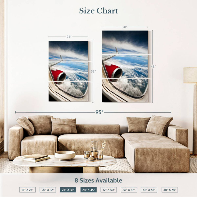 Mehar Plane Window View, 38" H x 24" W