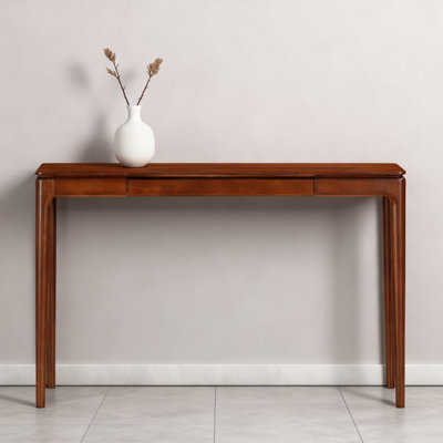 Modern Wooden Console Table With Hidden Drawer - Waterproof & Heat Resistant Surface, Minimalist Design For Entryway, Living Room & Hallway