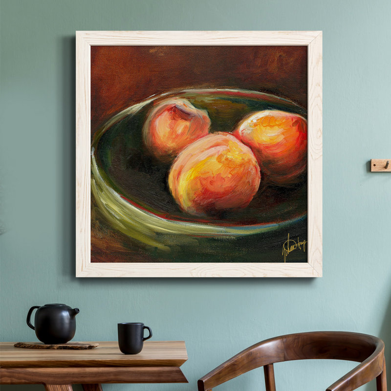 «Printed Rustic Fruit II», art mural sur toile, Blanc, H 17 po x l 17 po x P 1,5 po
