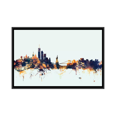 «New York City, New York, USA I On Blue» par Michael Tompsett, reproduction d'art sur toile