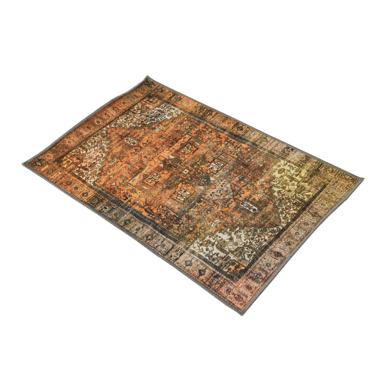 Tapis transitionnel de couleur jaune-ivoire, Rectangle 2 pi x 3 pi