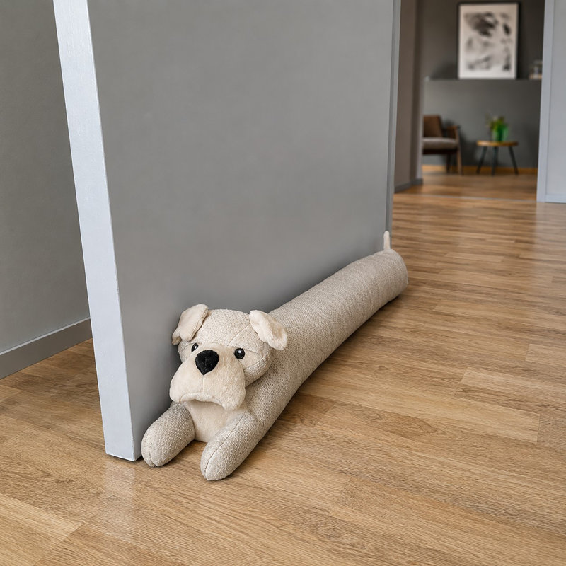 Dog-Shaped Draft Stopper 35”, Beige