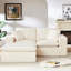 Fauteuil Cloud 2 places moderne, blanc, forme ergonomique, tissu, rembourrage en mousse haute densité, idéal pour les espaces de bureau. Design chenille blanc, siège confortable, matériaux de qualité, combinaisons possibles.