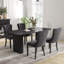 Ensemble de salle à manger rectangulaire à double piédestal avec table de salle à manger de style crème-1947038658-1947038666-1947038668