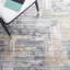 Abstract Dark Grey/Gold Area Rug-2052230954