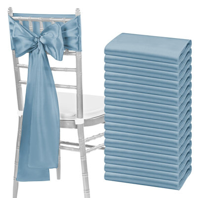 60 Pcs Satin Chair Sashes Bows Universal Chair Cover For Wedding Reception Restaurant Event Decoration Banquet,party,hotel Event Decorations (7 X 108 Inch)