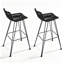 Chaise d'appoint noire Wishbone (ensemble de 2)-1575764448-1575764451