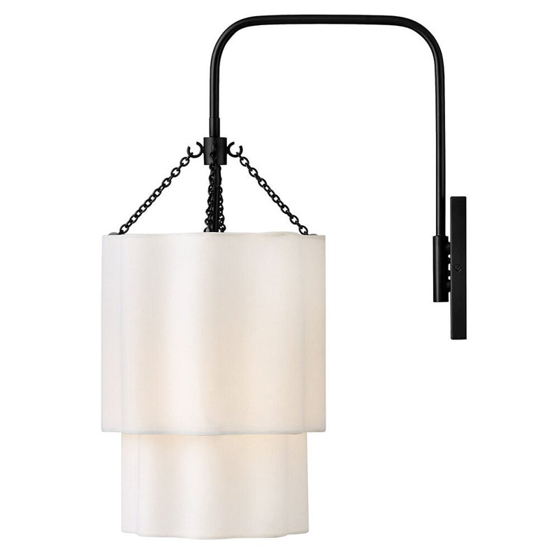 Gwen 1 - Light Armed Sconce, Black