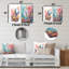Magnifique poisson papillon rose et bleu - Ensemble de 2 art mural corail sous l'eau-519207419