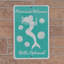 Mermaids Welcome Shells Optionnel Ocean Beach House Tin Wall Art Home Decor