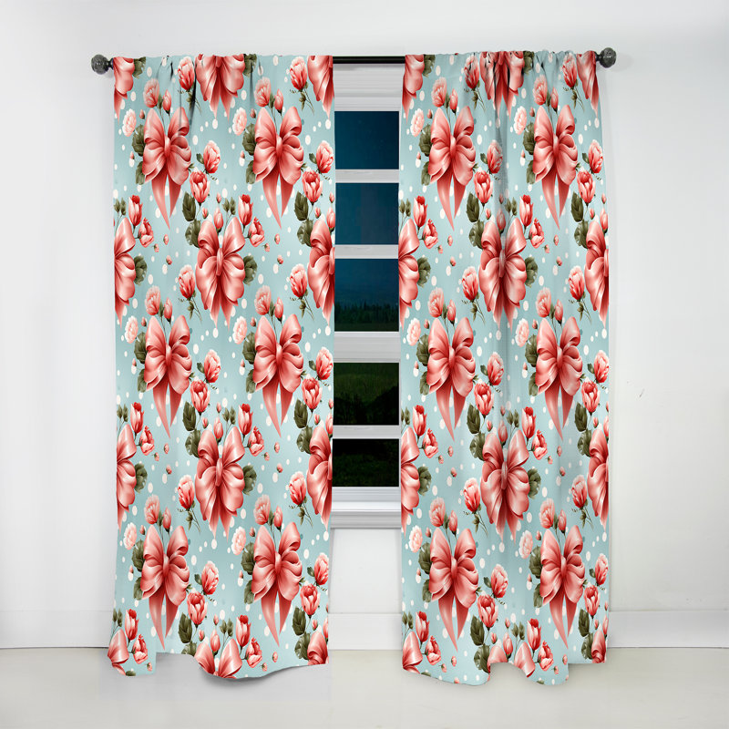 Motif à pois romantique Reverie - rideau abstrait - rideau obscurcissant - 1 panneau, L 52 po x L 90 po