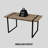 Wooden Dining Table With Black Metal Legs, 4 Capacity, Kitchen Table, Office Desk, , Easy To Assemble, Waterproof Desktop 4, Waterproof, Stable