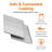Ensemble de plaques de cuisson antiadhésives et de supports de refroidissement, format demi-feuille, paquet de 2, gris