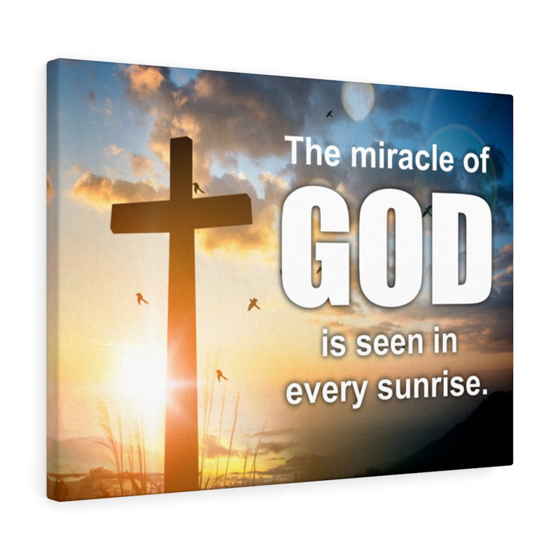 The Miracle of God Christian Wall Art Bible Verse Canvas Print