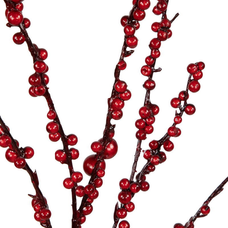 50" Artificial Red Berry Twig Christmas Tree with Square Stand
