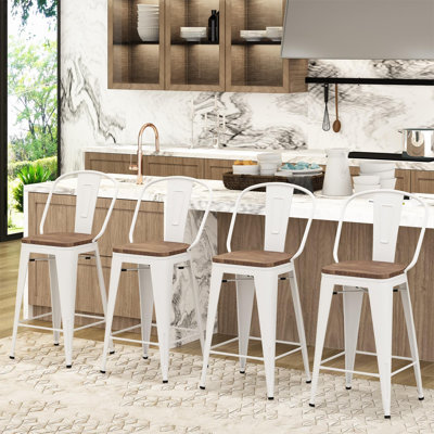 Rosenberry Counter Stool with Metal Frame
