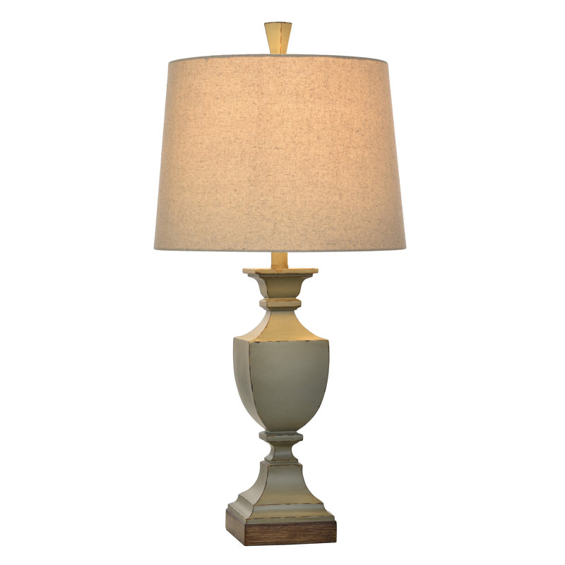 Avdullah Resin Table Lamp, Oldbury Faded Blue, 150W