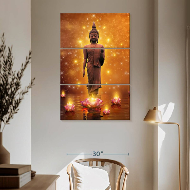 Adella Buddha Lotus, 65" H x 42" W