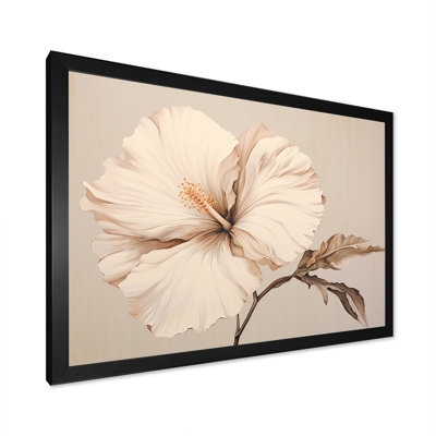 " Beige Minimalism Hibiscus Wonder "