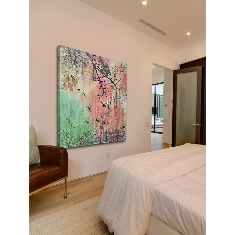 «Magpie And Persim», reproduction d'art sur toile tendue, H 32 po x l 32 po