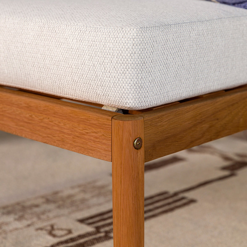 Canapé modulaire d'extérieur moderne sans accoudoirs - Naturel, Naturel