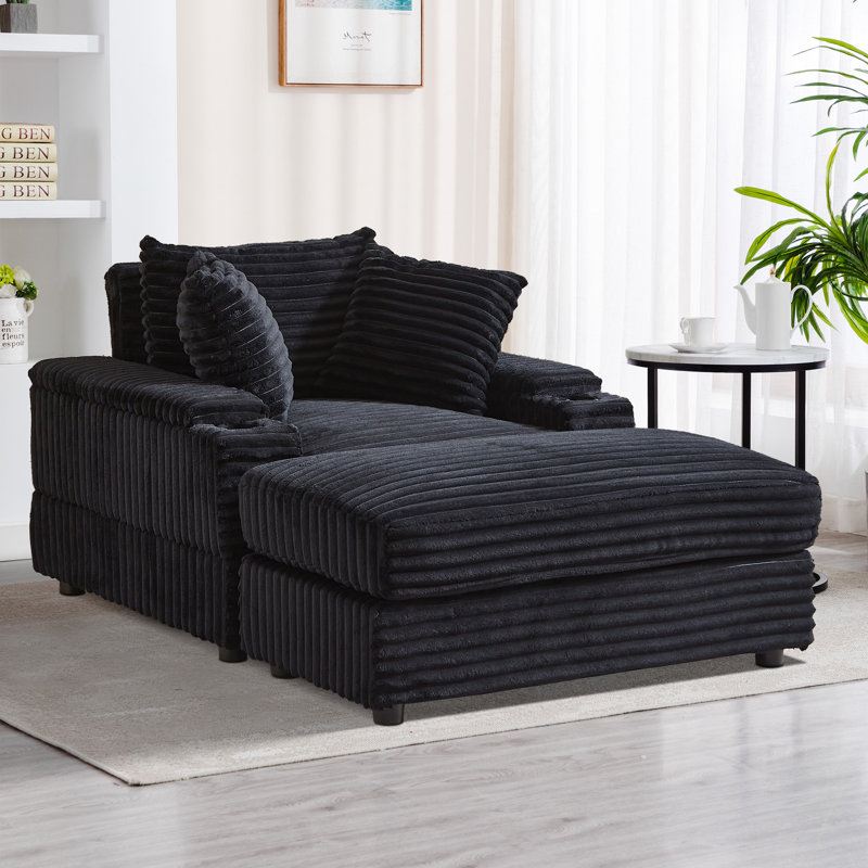 Chaise longue Janar, Black