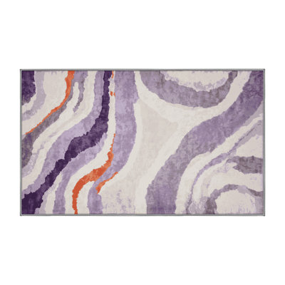 Machine Washable Gray Area Rug