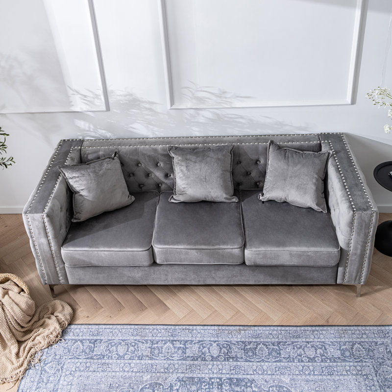 Canapé de salon 84,65 po, Gris