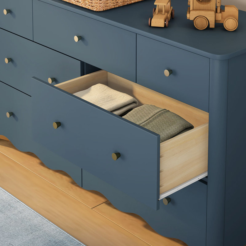 Commode 7 tiroirs Sutton, bleu brumeux, Bleu brumeux