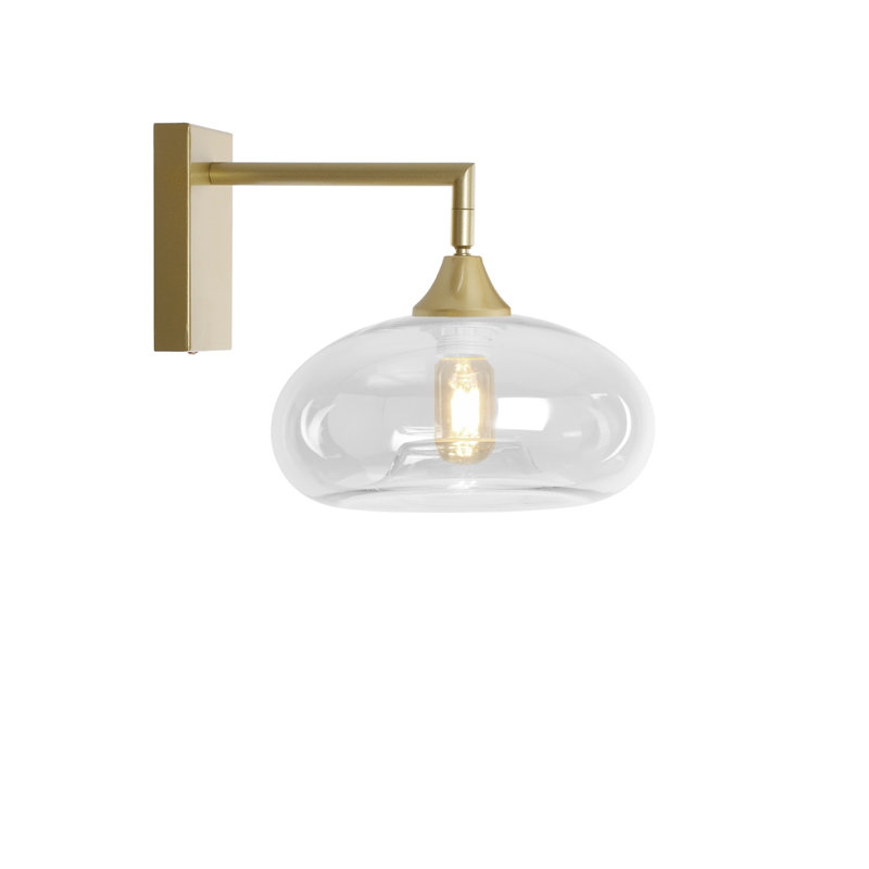 Bonifacio Iron Armed Sconce, Gold, Clear