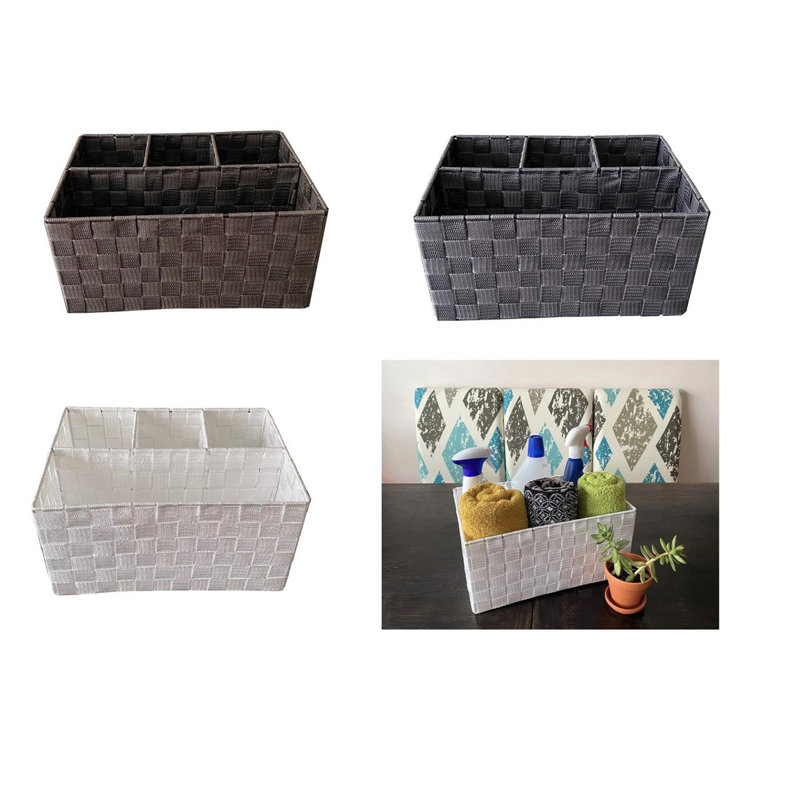 Topfurnishing Fabric 2 Piece Storage Bin Set, Brown
