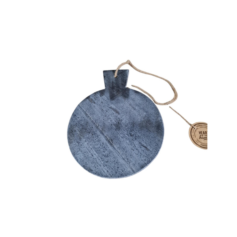 Geko Marble Round Chopping Board, Grey