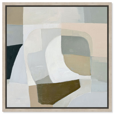 Tableau encadré « Chalk Valley II » par Art Remedy, cadre en chêne naturel, 30 x 30 cm