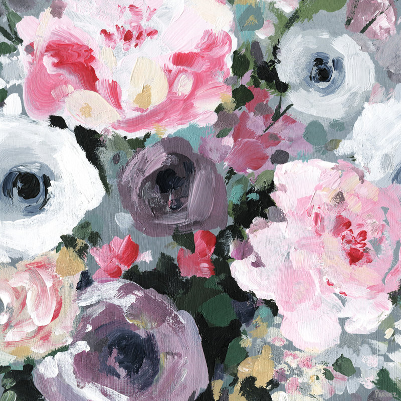 « exquiss fleurs »-impression sur toile tendue, H 12 po x l 12 po x P 1,5 po