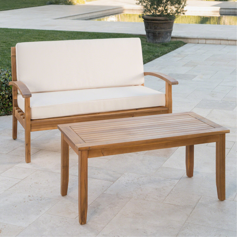 LOVE SEAT + COFFEE TABLE, Beige
