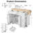 Kitchen Island Cart With Drop Leaf, Rolling Storage Cart With 3-Tier Pull Out Cabinet Organizer, Internal Storage Rack, Wheels, Towel Rack, 2 Drawers, White | Gift Idea-1273622459