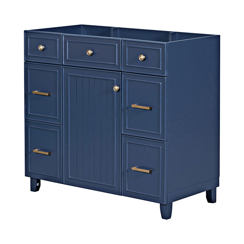 35.4'' Single Bathroom Vanity Base Only, Navy Blue