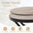 Folding Patio Side Table with Tempered Glass Tabletop