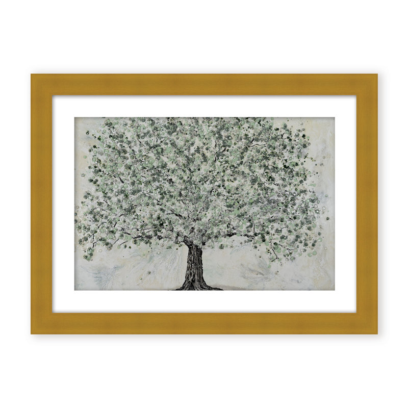 Nature Inspired "Radiant Renewal" Canvas Wall Art By , 12" H x 16" W, Framed Matted Print, Black