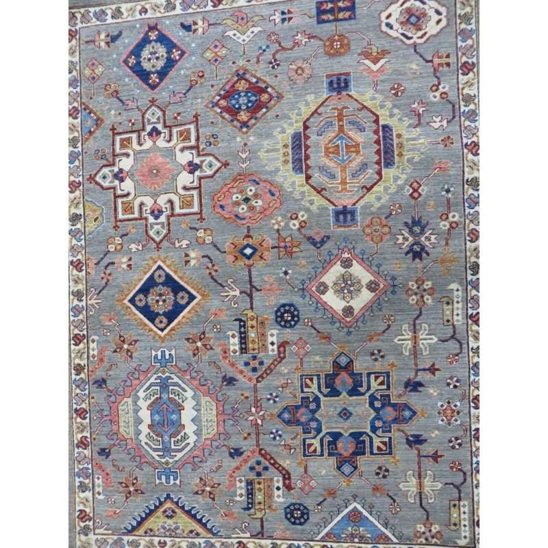 Tapis unique gris de 4 pi 11 po x 6 pi 8 po Gertjan