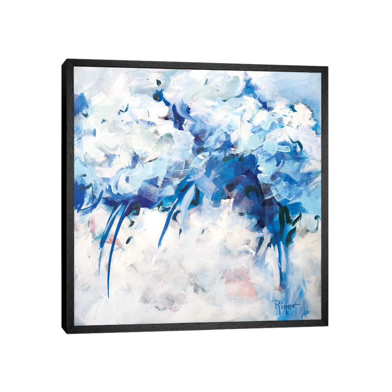 Hydrangeas On My Mind II by Sue Riger - Gallery-Wrapped Canvas Giclée on Canvas, Black Framed, 66.04 cm H x 66.04 cm W