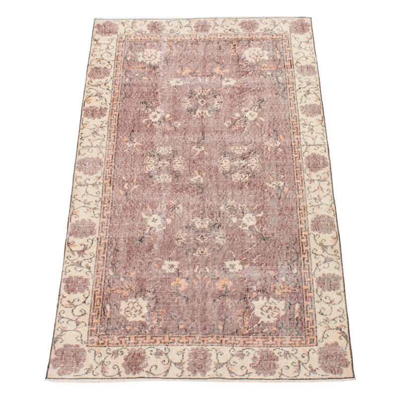 Tapis brun Melis Vintage 3 pi 9 po x 6 pi 5 po