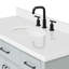 Ensemble de meuble-lavabo simple en bois massif 48 po avec lavabo en quartz blanc 1,5 po Tidworth-1272082758-1239277150
