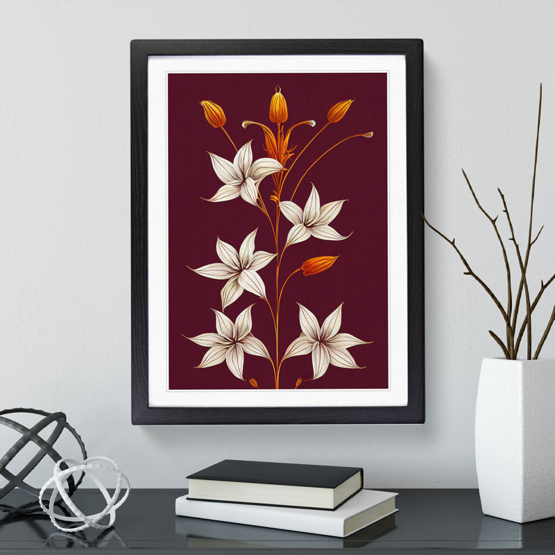 Flawless Flowers - Framed Print, Black, 64cm H x 46cm W x 2cm D